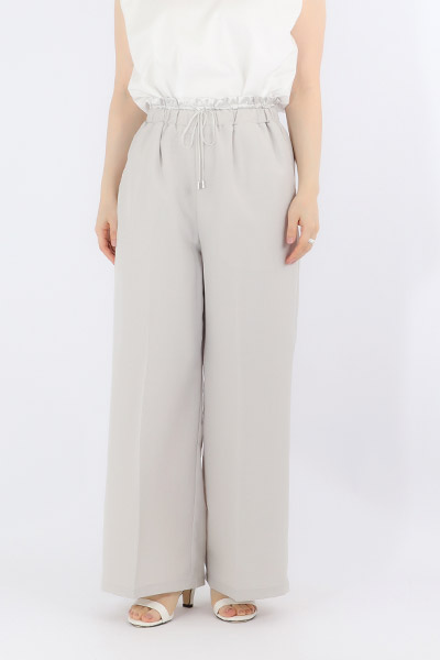 ウエストダブルデザインワイドパンツ