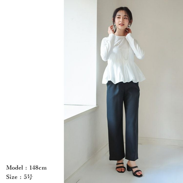 SALE】バルーンペプラムトップス 小さいサイズ 服 レディース 通販