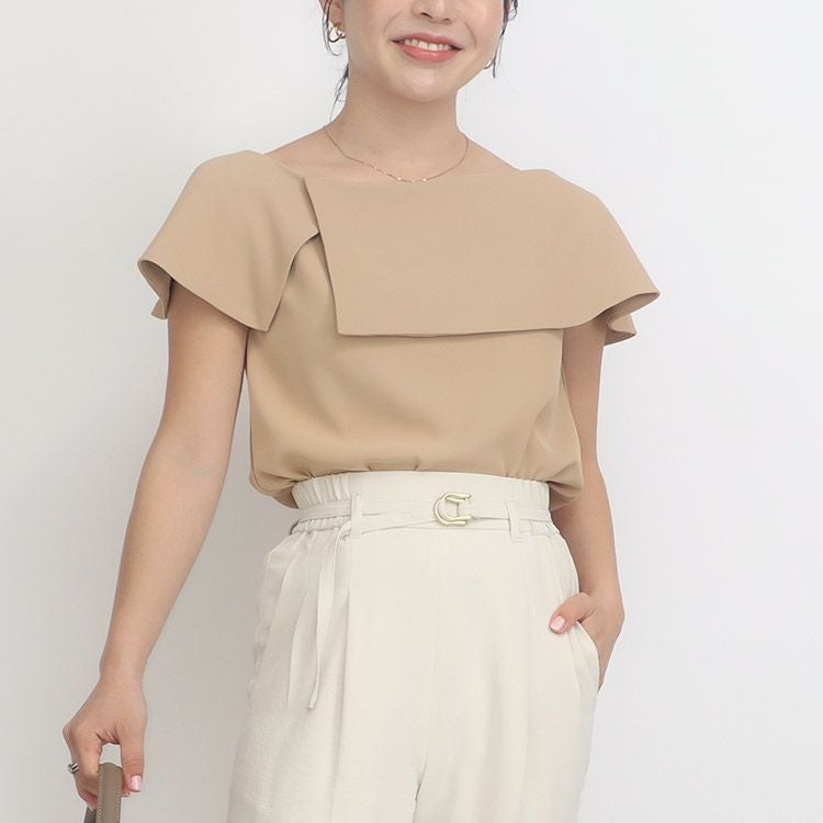 SALE】ケープカラーブラウス 小さいサイズ 服 レディース 通販