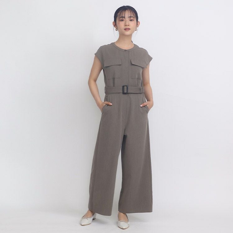 ジャンプスーツ SALE】サファリジャンプスーツ 小さいサイズ 服 レディース 通販