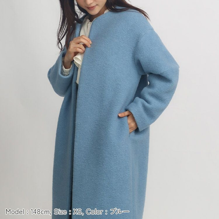 SALE】ウールプレミアノーカラーコート 小さいサイズ 服 レディース 通販