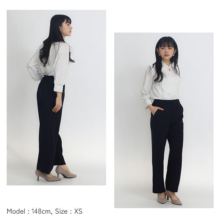 バックサテンジョーゼットパンツ【セットアップ可】 小さいサイズ 服