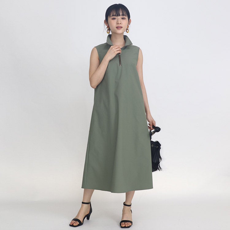 ハーフジップワンピース