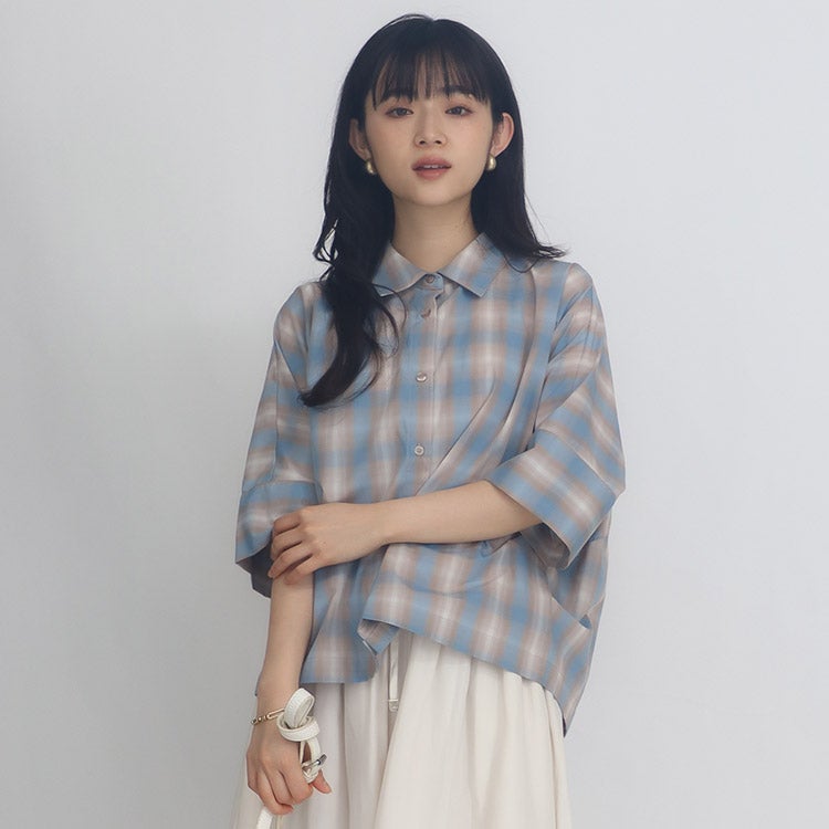 ブロードチェックシャツ