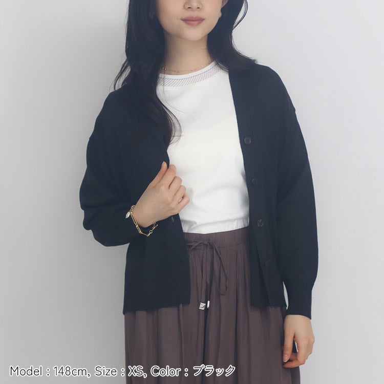 UV】リネンタッチカーディガン 小さいサイズ 服 レディース 通販