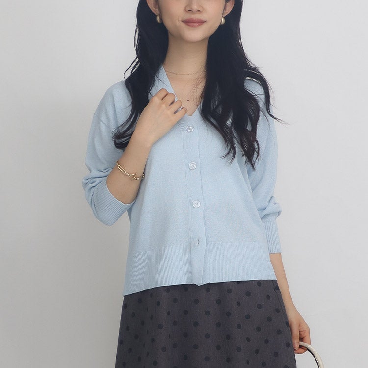 【UV】リネンタッチカーディガン