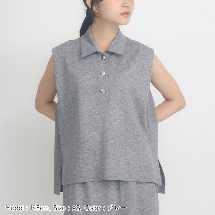 セットアップ可】ノースリーブポロトップス 小さいサイズ 服