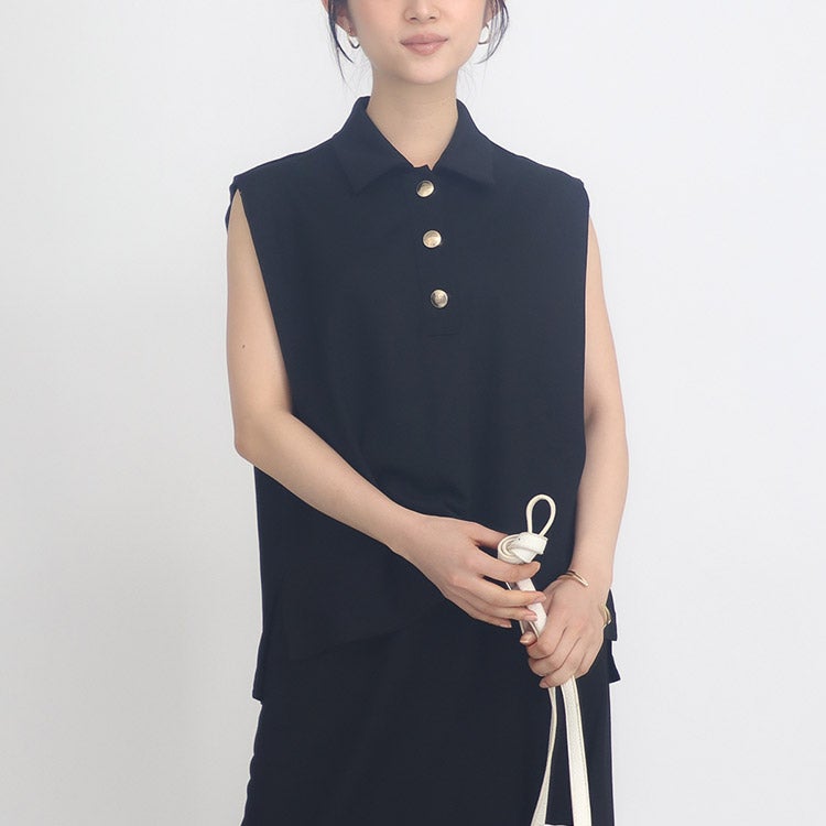 セットアップ可】ノースリーブポロトップス 小さいサイズ 服