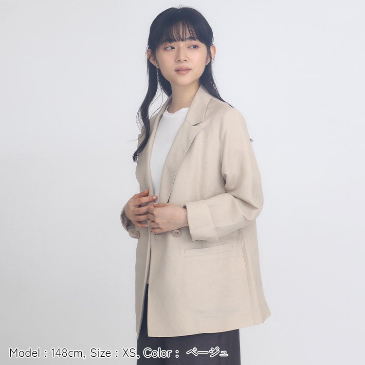 FAMILY SALE】リュクス麻レーヨンジャケット 小さいサイズ 服 