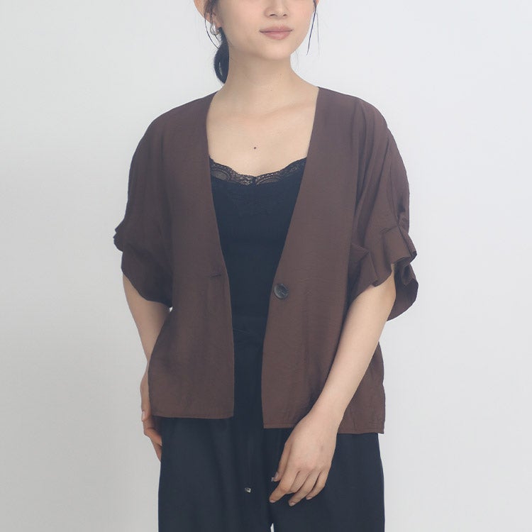 接触冷感】テンセルナイロンショートジャケット 小さいサイズ 服