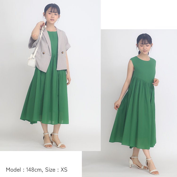 レ*い様 OZZ ミントグリーン ノースリーブワンピース プレセール対象】インド綿ノースリーブワンピース 小さいサイズ 服