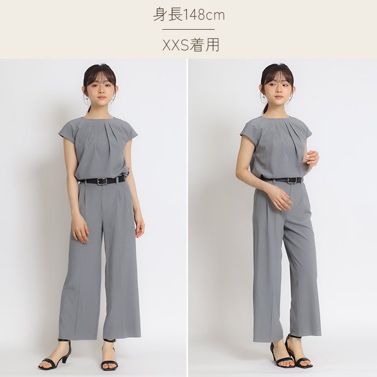 セットアップ可】タックストレートパンツ 小さいサイズ 服 レディース 通販